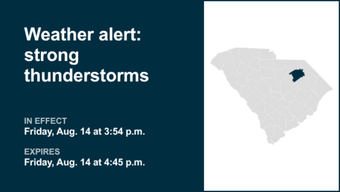Weather alert for Darlington County early Friday evening - gusts to hit 40 mph 