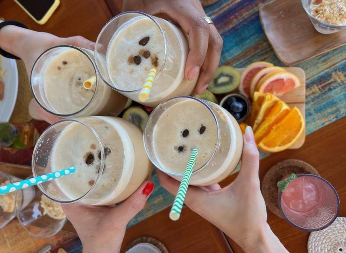  Toasting coffee slushies aboard a luxury yacht charter is a great way to start a full day of sailing. Photo credit: Alexa Mellardo 