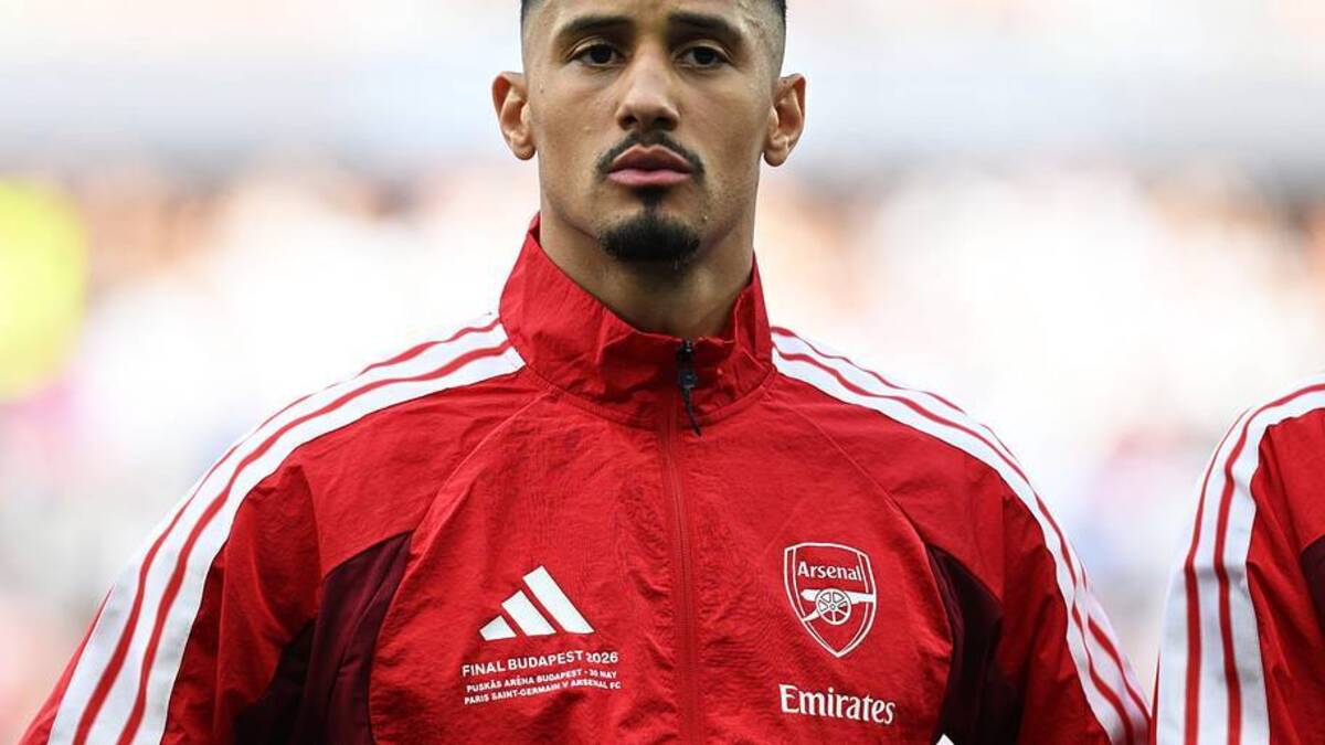  This is not Saliba's first back problem. | Stuart MacFarlane/Arsenal FC/Getty Images 