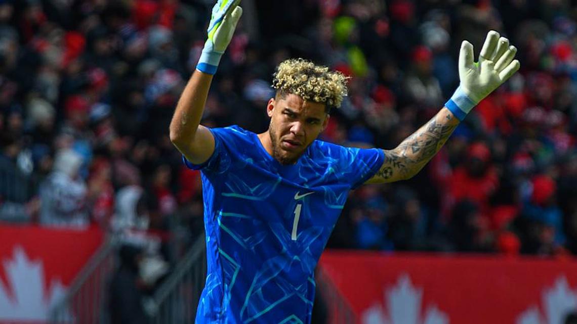  Dayne St. Clair appears to be the frontrunner for Canada's starting goalkeeper role. | Anatoliy Cherkasov/Informa Plus Photo Agency/LightRocket/Getty Images 