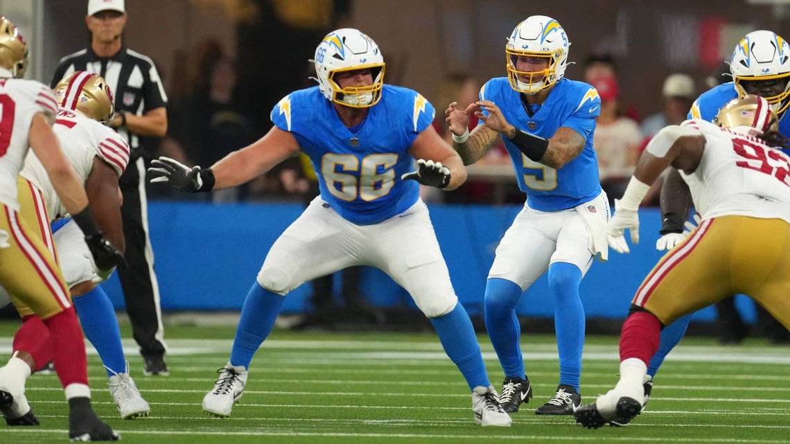 Chargers Offensive Tackle Joe Alt Praises Rookie Jake Slaughter's Inquisitiveness 