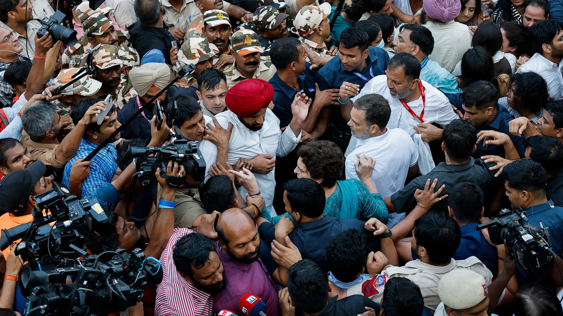 Rahul Gandhi, Indian opposition lawmakers detained over election chief protest for second day 