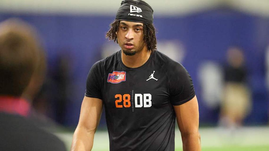  Moore might have the widest-varying projection among all Gators expected to be selected. | Alan Youngblood/Gainesville Sun / USA TODAY NETWORK via Imagn Images 