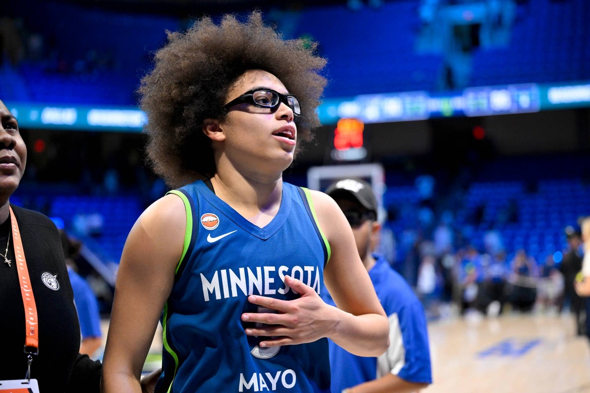  Minnesota Lynx guard Olivia Miles after the Lynx win over the Dallas Wings Jerome Miron-Imagn Images