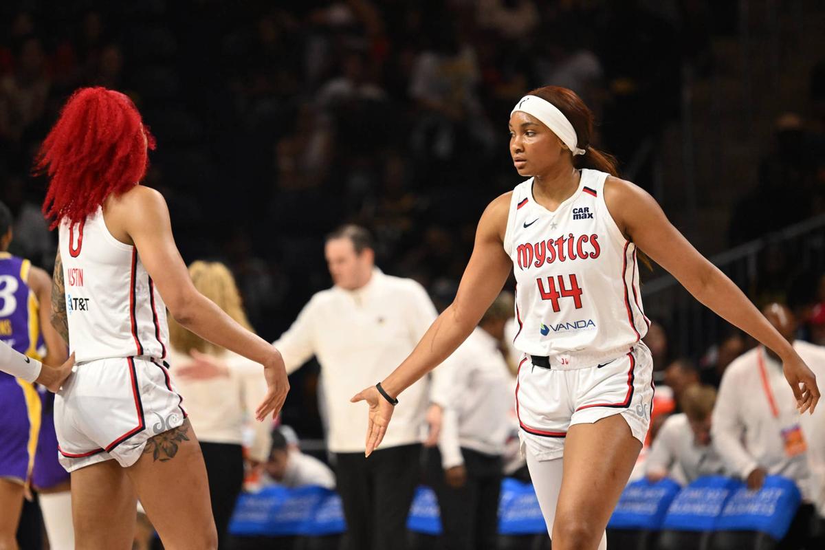  Washington Mystics forward Kiki Iriafen Rafael Suanes-Imagn Images