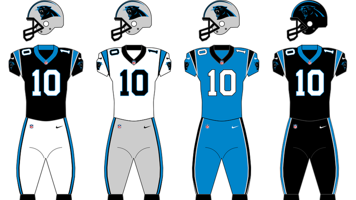  The Panthers uniforms have largely stayed the same since they joined the NFL. | Photo via Wikipedia 