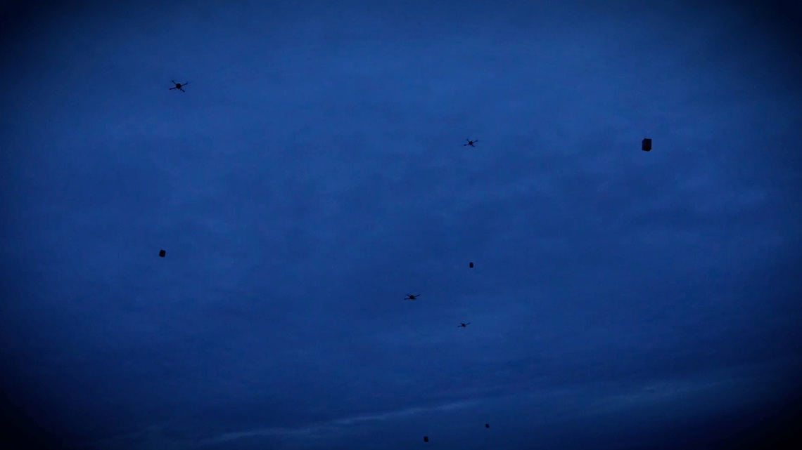 Ukraine uses drones to deliver food to Russian-occupied Oleshky