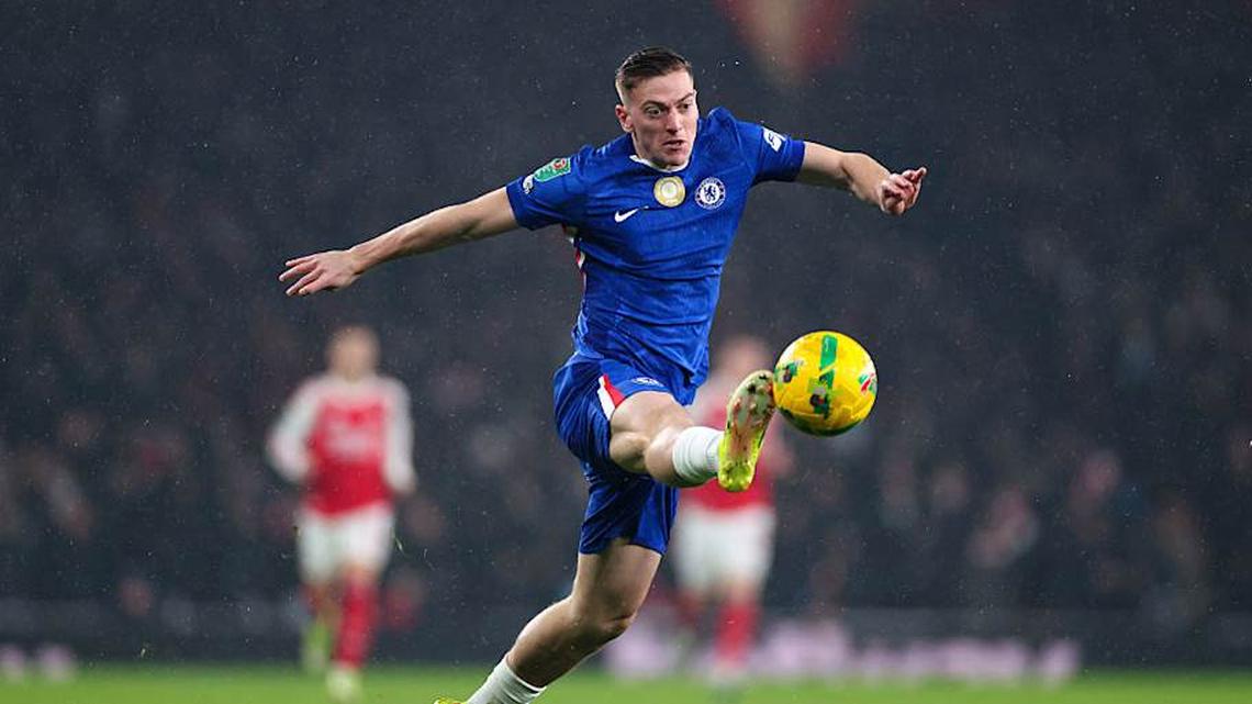  Liam Delap was back in the starting XI on Saturday. | Marc Atkins/Getty Images 