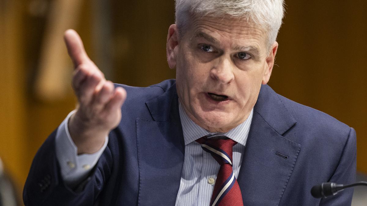 Sen. Bill Cassidy, R-La., during a Senate Health, Education, Labor, and Pensions hearing in the Dirksen Senate Office Building in Washington, D.C, on May 11, 2021. (Jim Lo Scalzo/Pool/Getty Images/TNS)