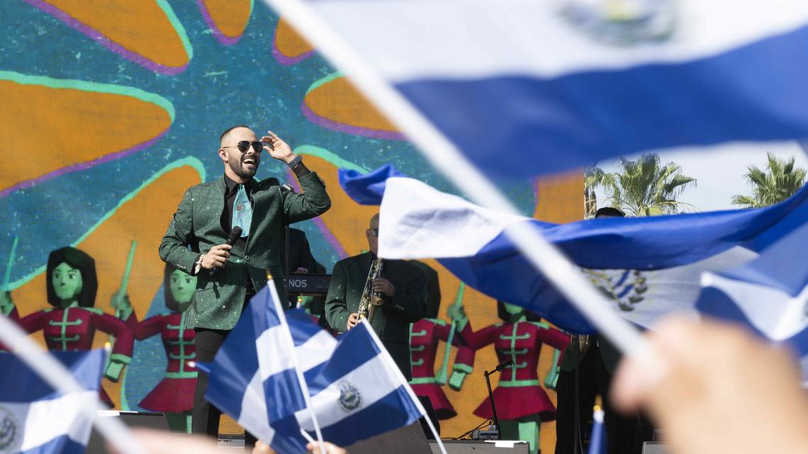 Los Hermanos Flores’ performs on the Outdoor Theatre stage during day two of the Coachella Valley Music & Arts Festival in Indio on Saturday, April 18, 2026. (Photo by Drew A. Kelley, Press-Telegram/SCNG)