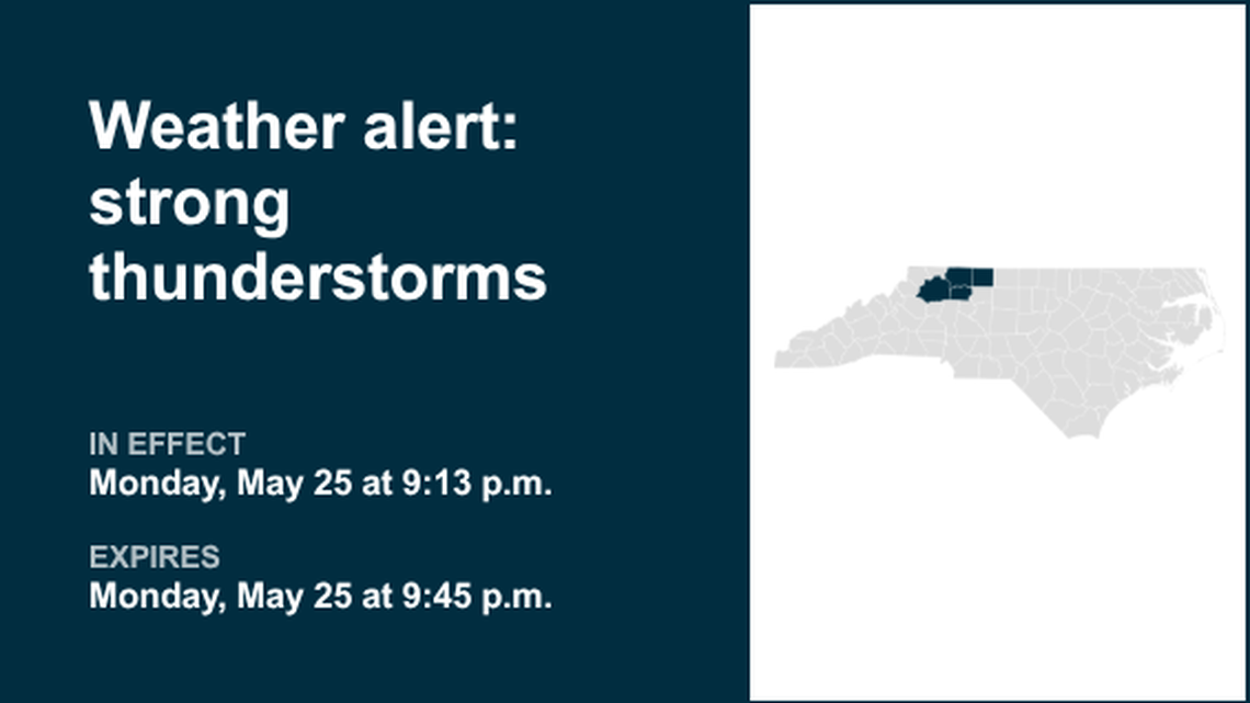 Weather alert in place for North Carolina Monday night - gusts could peak at 40 mph 