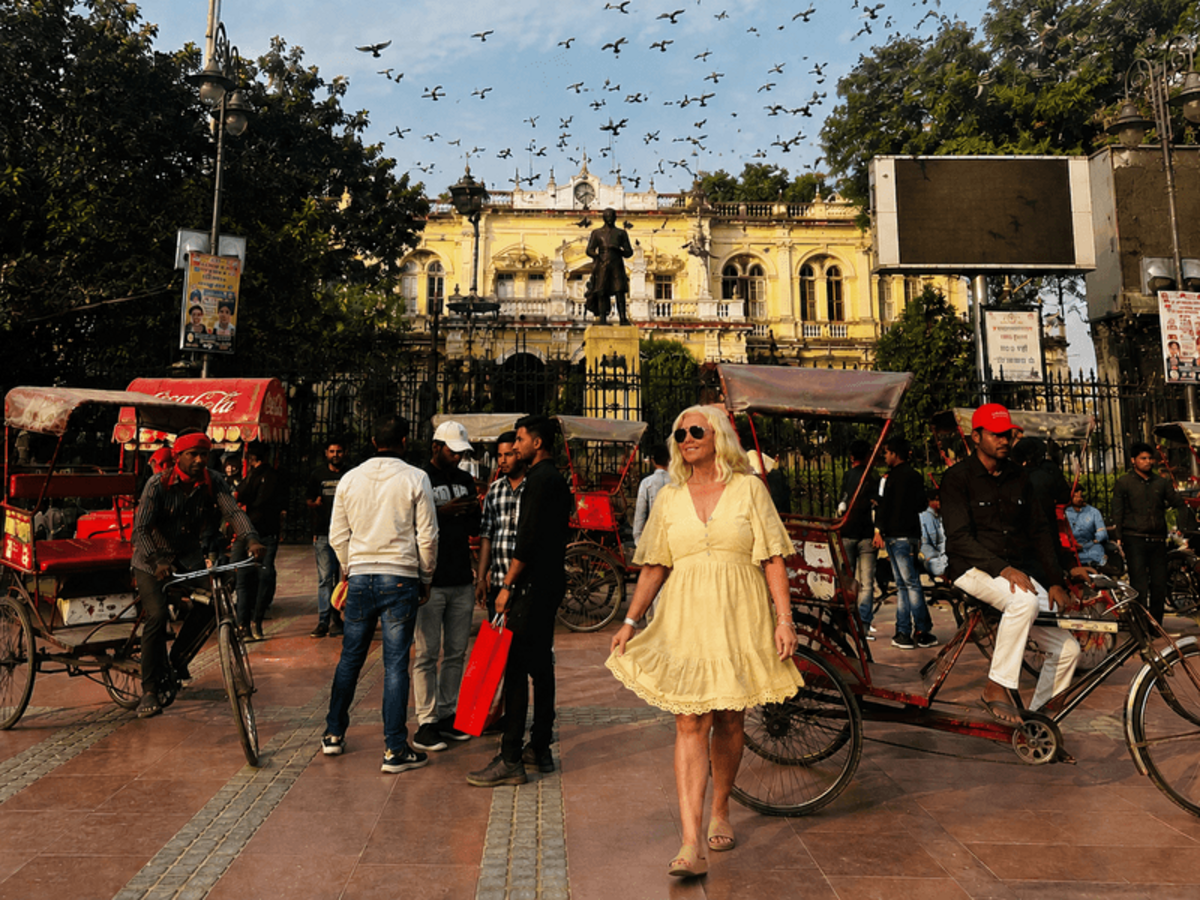  Between the rickshaws, birds overhead, historic buildings, and constant movement, every corner of Old Delhi felt alive with chaos and character. Photo credit: Shelly Peterson 