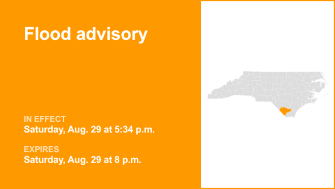 UPDATE: The flood advisory for Columbus County is likely to expire at 8 p.m. 