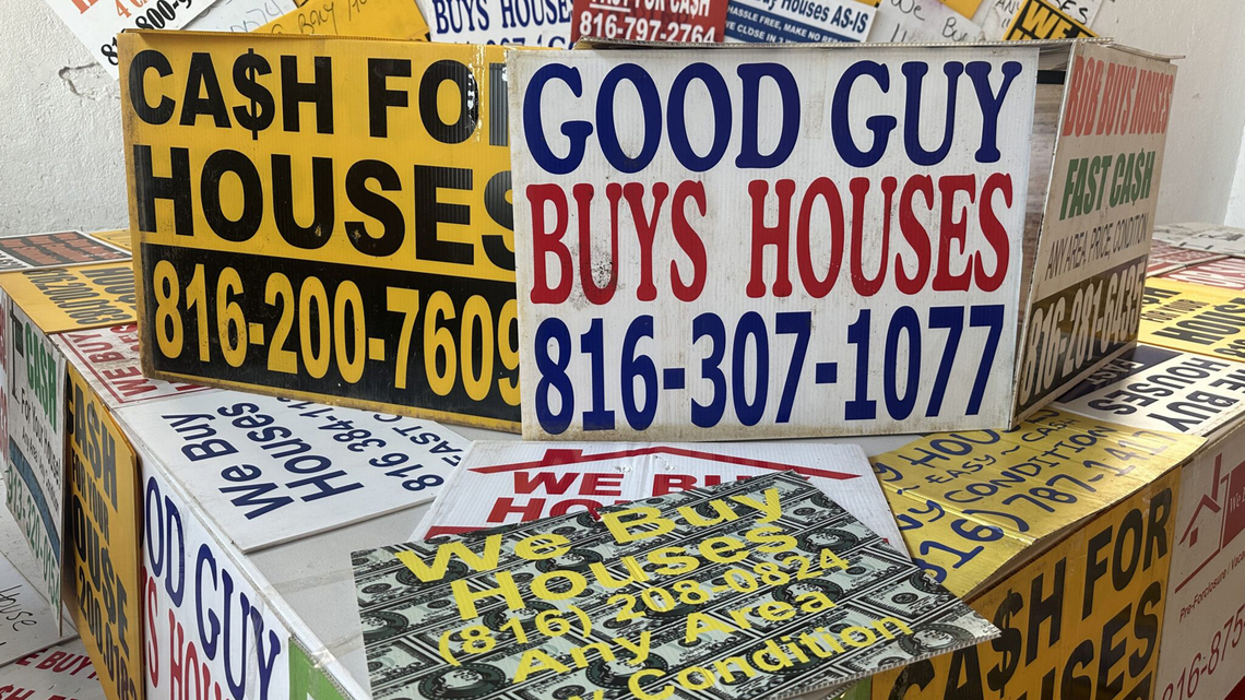 The signs offer quick cash for homes. But states want more oversight 