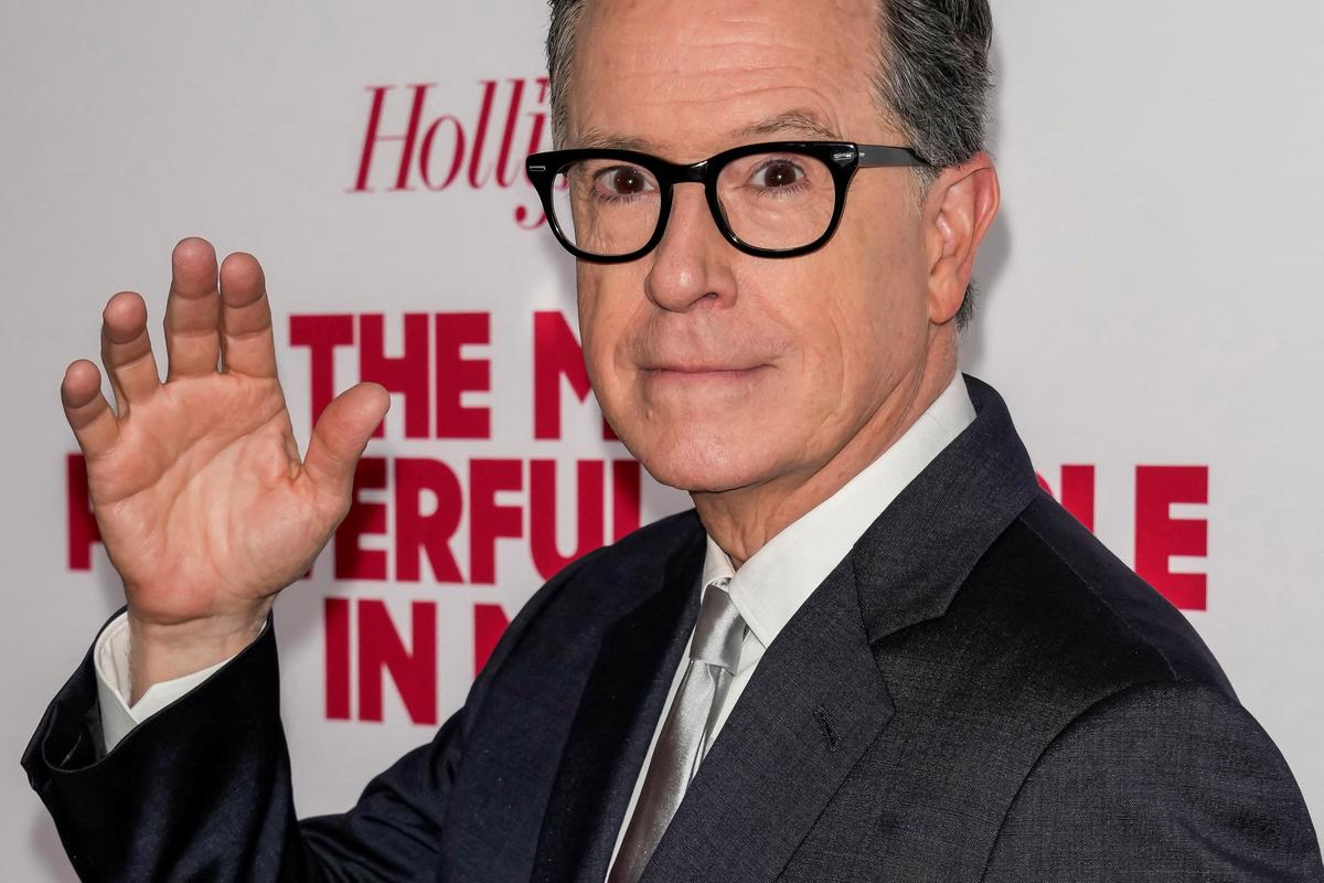 Stephen Colbert arrives for The Hollywood Reporter's The Most Powerful People in Media, in New York, U.S., May 7, 2026.  REUTERS/Eduardo Munoz