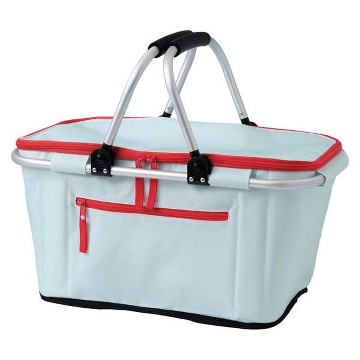  Blue Colorblock Soft Sided Basket Cooler.