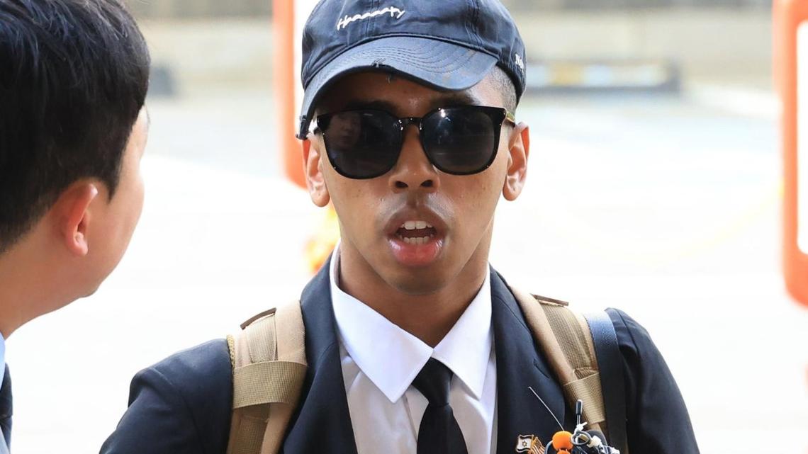 American YouTuber Johnny Somali answers questions from reporters before attending his sentencing trial at the Seoul Western District Court in the capital on Wednesday. Photo by Yonhap