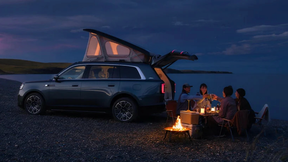 Maker of a 1,527-HP EV Introduces an SUV With a Pop-Up Roof Cabin 