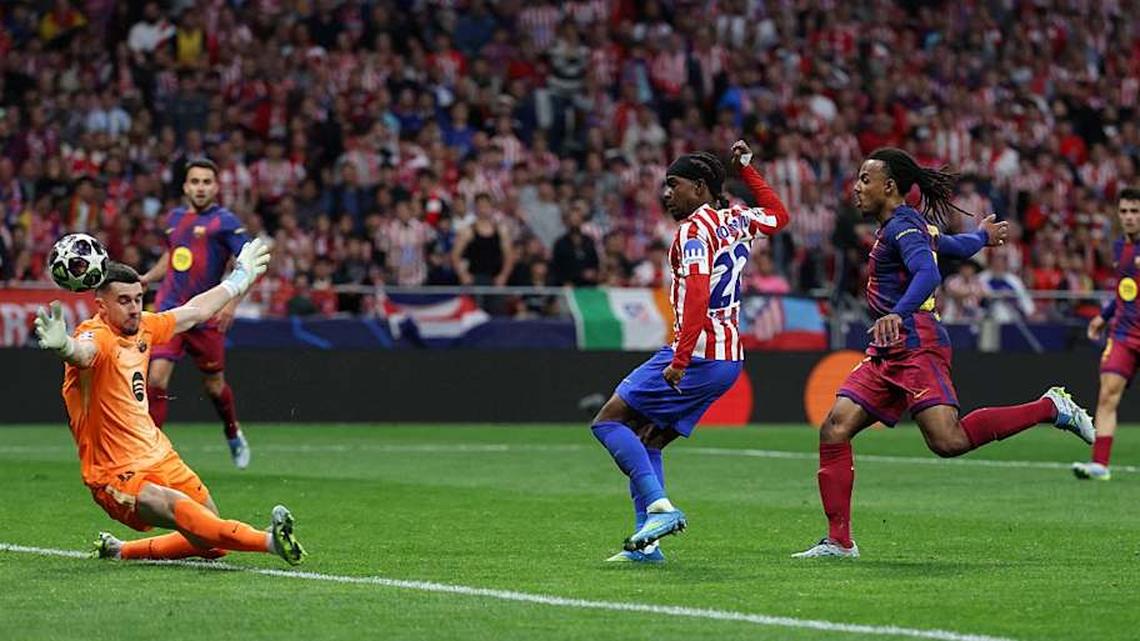  Barcelona were once again undone by their defensive system. | Thomas Coex/AFP/Getty Images 