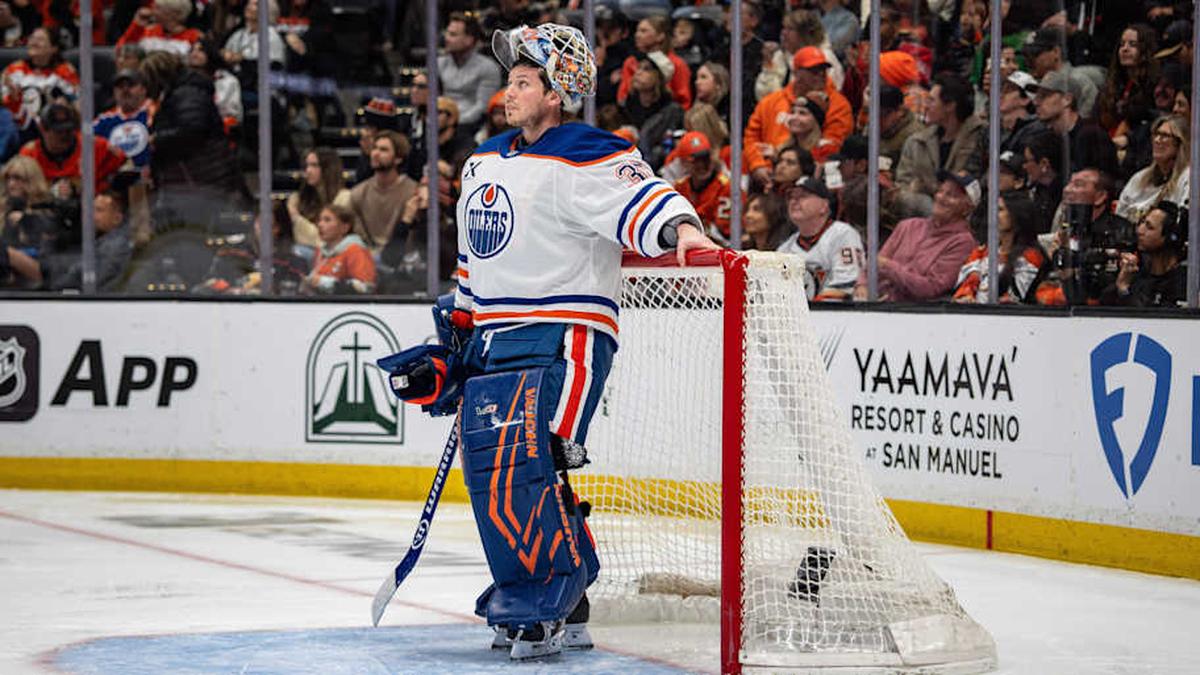  Tristan Jarry struggled for the Oilers in the NHL Playoffs. | Corinne Votaw-Imagn Images 