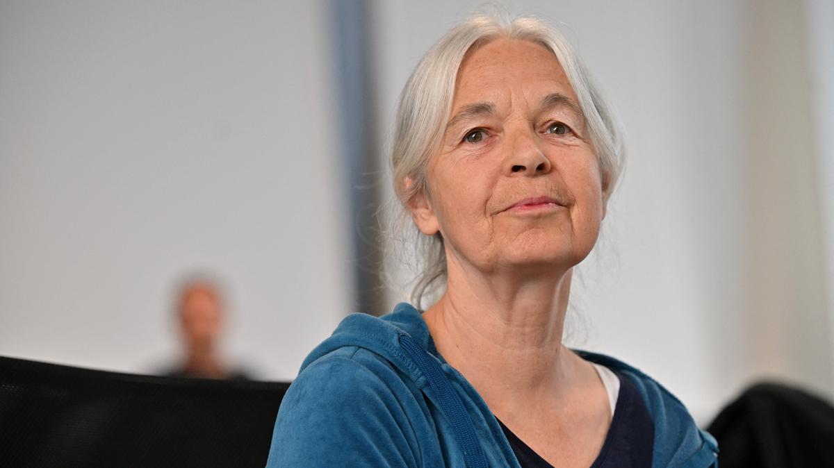 Daniela Klette, accused of being one of the last surviving members of the Red Army Faction group, who was arrested after decades on the run for armed robbery and attempted murder attends her trial in Verden, northern Germany, May 27, 2026.    Sina Schuldt/Pool via REUTERS