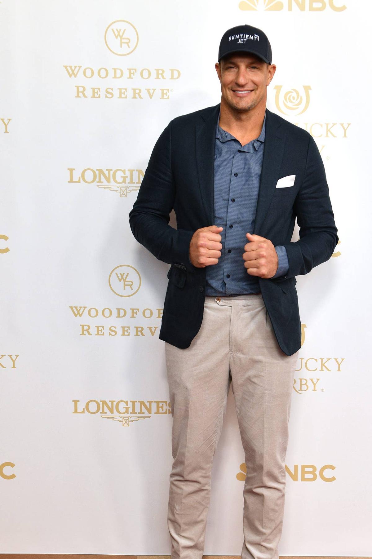  Football tight end Rob Gronkowski on the Kentucky Derby red carpet Saturday. May 02, 2026 
