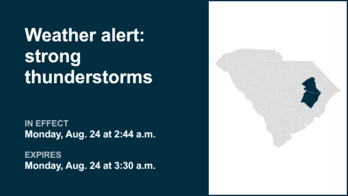 UPDATE: Thunderstorms with pea-sized hail in Pee Dee Monday - gusts up to 40 mph 