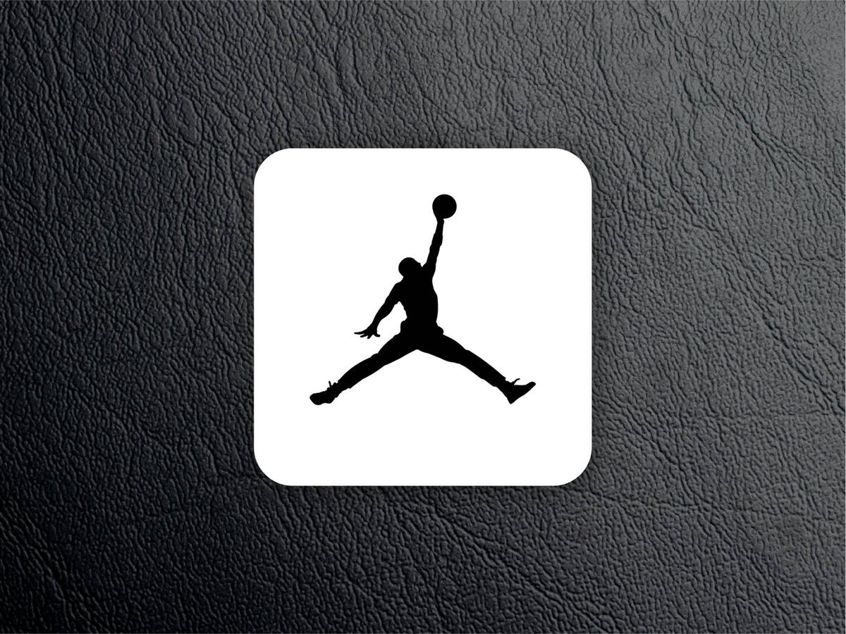  Air Jordan logo on black background Courtesy of The Arena Group