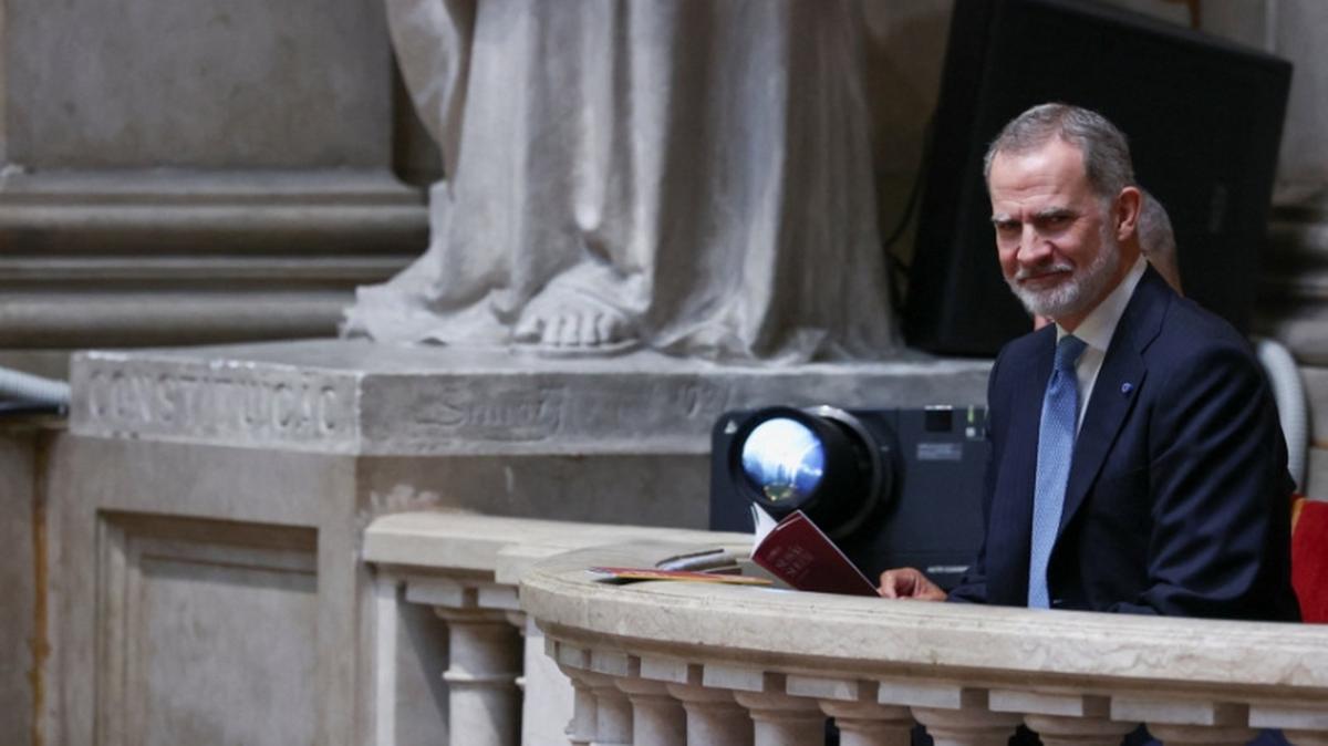 Spain's King Felipe VI attends the swearing-in ceremony of newly elected Portuguese president Antonio Jose Seguro at the parliament, in Lisbon, Portugal, March 9, 2026. REUTERS/Pedro Nunes/File Photo