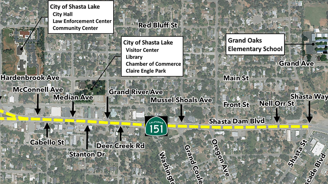 Improvements to make Shasta Dam Boulevard safer begin