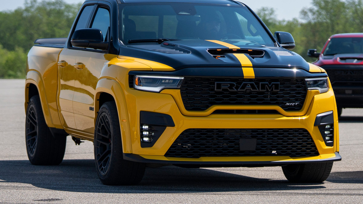 A 2027 Ram 1500 Rumble Bee SRT is seen at Chelsea Proving Grounds on Tuesday, May 19, 2026 in Chelsea.
