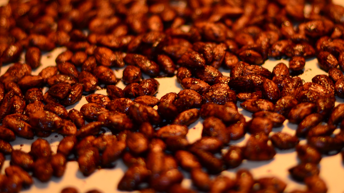 Candied Almonds - stock photo. 