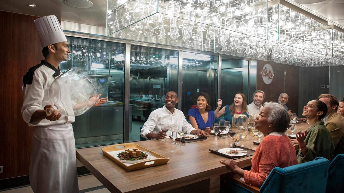  The Chef's Table is a limited seating, gourmet dining experience on Carnival cruises that sells out quickly. 