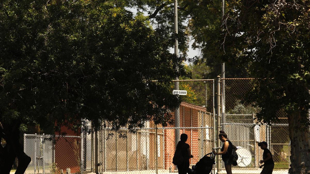 People visit Valley Plaza Park, nearby Whitsett Fields Park in North Hollywood, Calif., in 2019. According to prosecutors, Juan Jose Sibrian was spotted in the area in 2017 by members of the Fulton clique who had decided he should die for breaking gang rules.