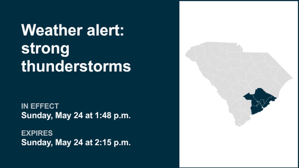 Weather alert affecting Lowcountry Sunday afternoon - wind gusts reaching 50 mph 