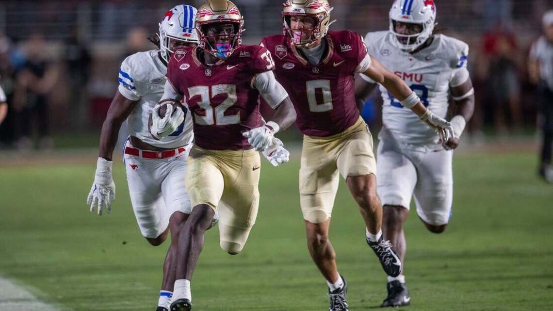 Last-minute field goal lets No. 19 SMU escape with win at Florida State 