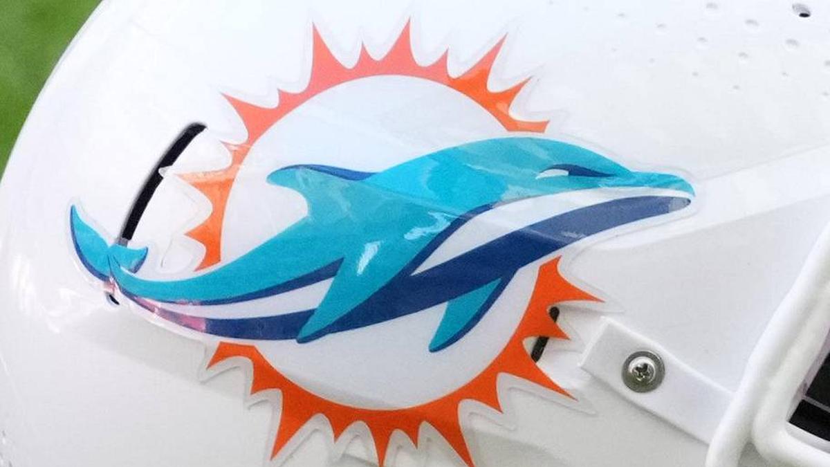  Nov 12, 2025; Madrid, Spain; Miami Dolphins helmets on the field during practice at Estadio Riyadh Air Metropolitano. Mandatory Credit: Kirby Lee-Imagn Images | Kirby Lee-Imagn Images 