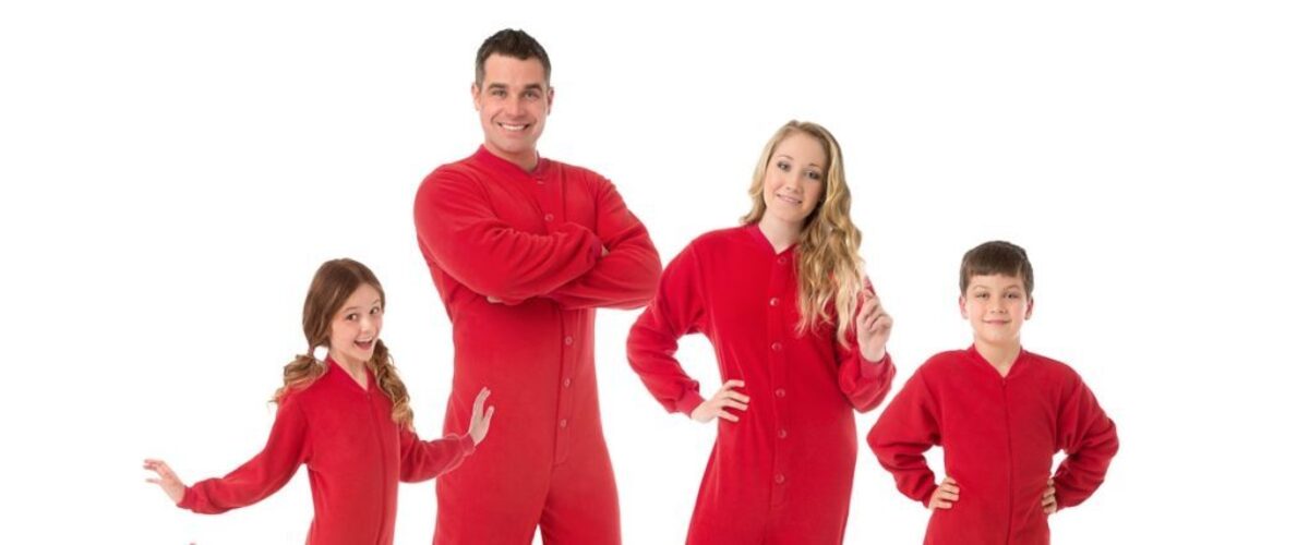  Make pajama day more fun by buying matching PJs for everyone. Photo: Big Feet Pajama Co 