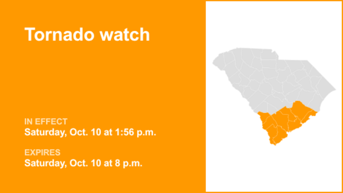 UPDATE: Tornado watch issued for Lowcountry until Saturday evening 
