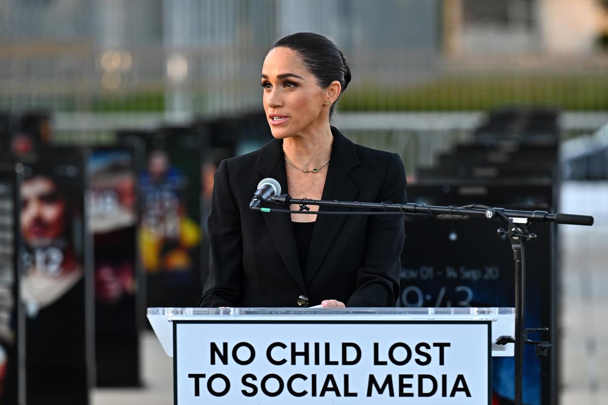  Meghan Markle, Duchess of Sussex, on May 17, 2026, in Geneva, Switzerland. 