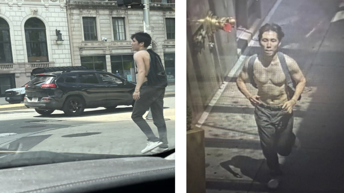 Chicago police released an image of a man who was observed fleeing the scene where a wooden cross was burning in Grant Park. (Chicago Police Department/TNS)