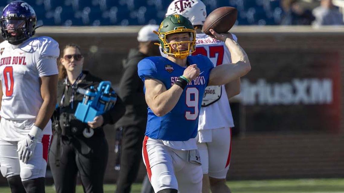  Cole Payton completed 72% of his passes at North Dakota State in 2025. | Vasha Hunt-Imagn Images 