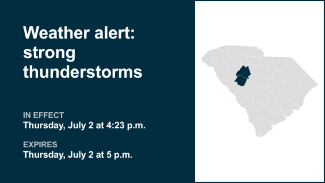UPDATE: Look for strong thunderstorms in Newberry and Saluda counties 