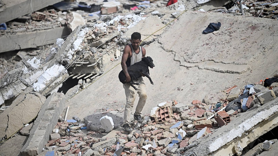 In the Middle of Venezuela's Earthquake Rescue Mission, Firefighters Stopped to Save a Dog Trapped Under the Rubble 