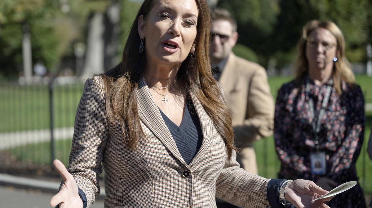 U.S. Secretary of Agriculture Brooke Rollins, pictured outside of the West Wing of the White House in 2025, said Trump officials have assembled an “all-of-government approach on fertilizer.” “Obviously, the short-term issues are acute and require significant effort,” she said.
