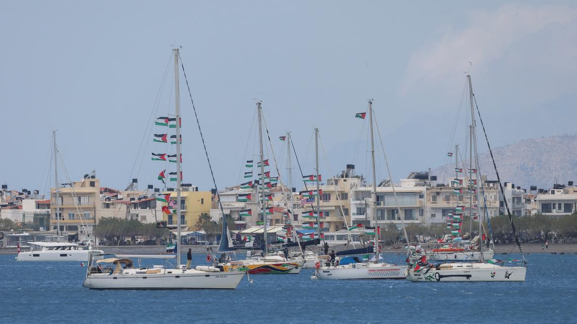 Gaza aid flotilla activists taken to Crete after Israeli interception 