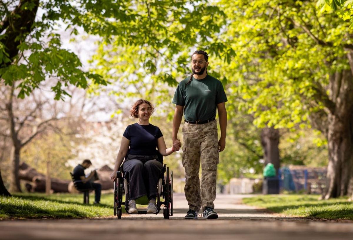  Meg Fozzard with her partner, Xander Font Freide. (Irwin Mitchell via SWNS) 