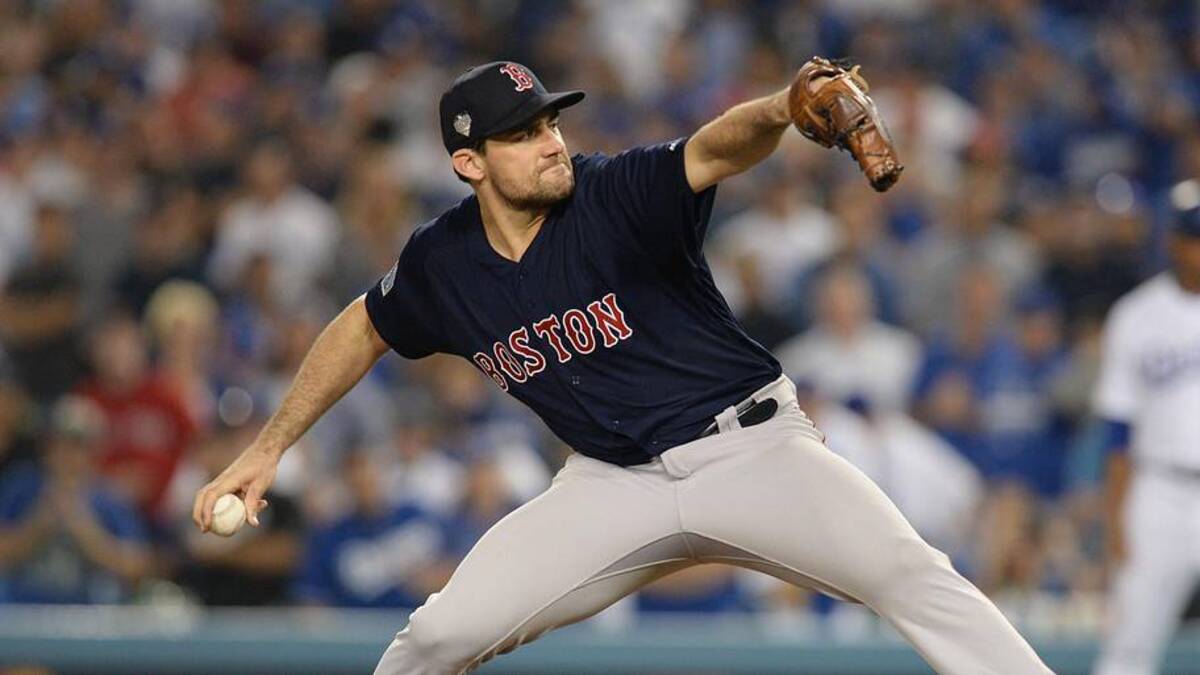  Nathan Eovaldi became a World Series hero for the Red Sox in 2018. | Gary A. Vasquez-Imagn Images 