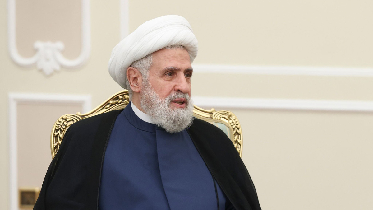 Hezbollah deputy leader Naim Qassem during a meeting in Tehran. (Iranian Presidency/dpa/TNS)