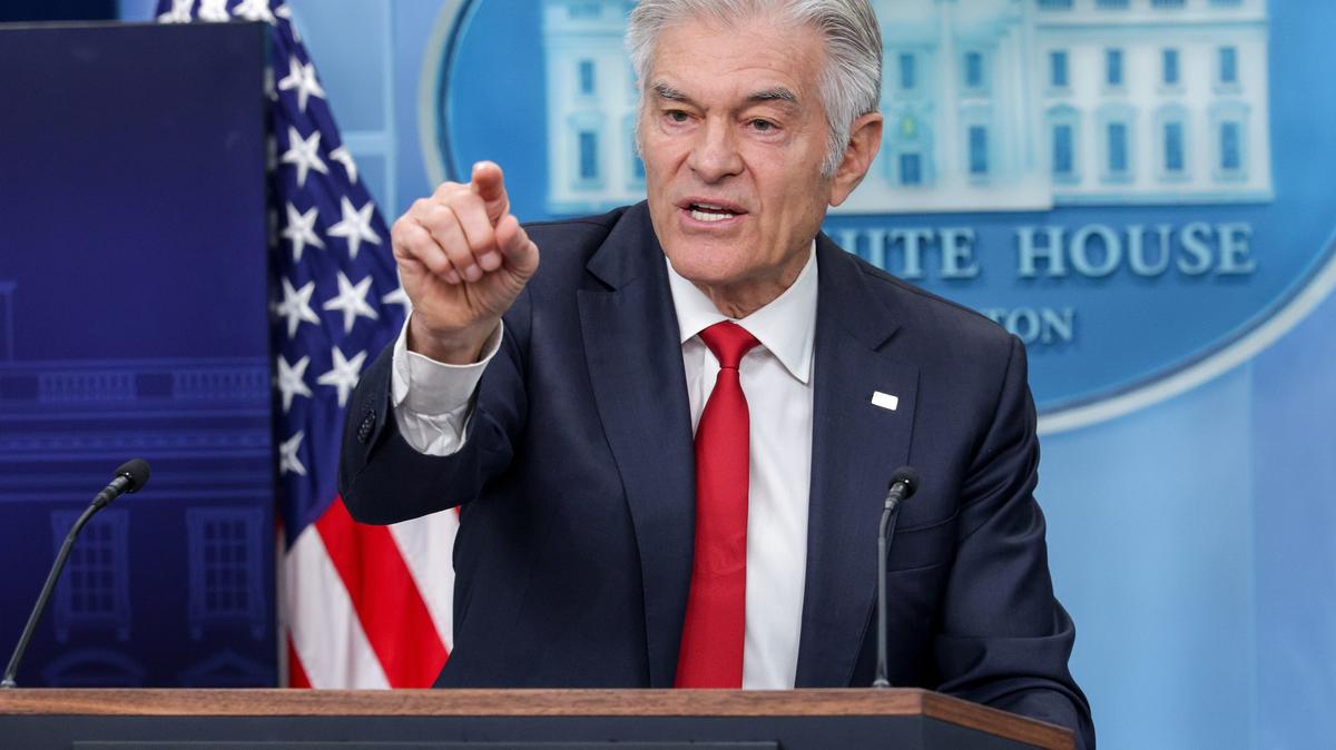 Administrator for the Centers for Medicare & Medicaid Services Dr. Mehmet Oz answers questions during a press conference in the Brady Press Briefing Room at the White House on Tuesday, June 2, 2026, in Washington, D.C. (Alex Wong/Getty Images/TNS)